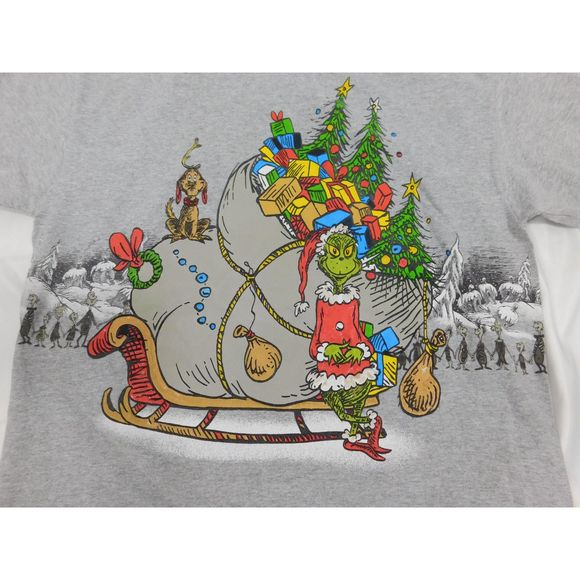 Vintage Y2K 2001 Dr. Seuss How the Grinch Stole Christmas Short Sleeve T-shirt L - Picture 9 of 16